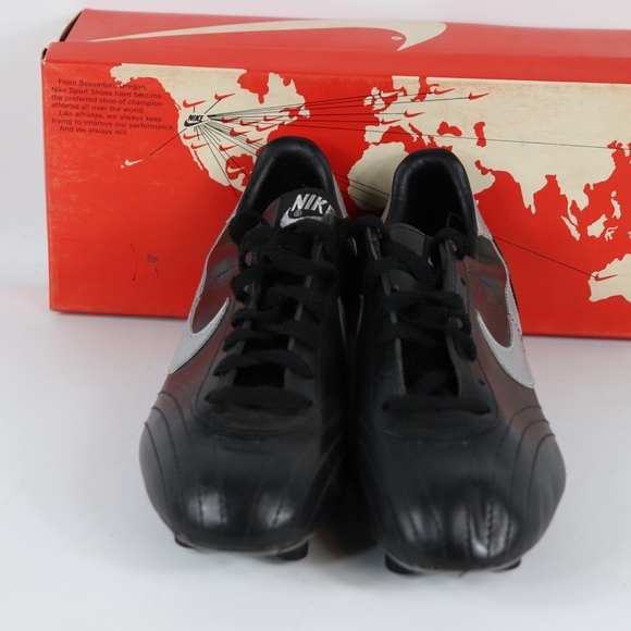 80s New Nike Mens Euro Match Soccer Shoes Black main image 5